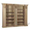 Libreria a giorno in Noce