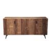 h1 Credenza in Legno Esotico Riciclato con 4 Ante e Piedini in Metallo - Design Sostenibile