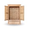 w1 Armadio Antico in Abete con Decorazione Frontale e Cassettone
