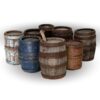 q Set di 9 Botti da Birra Antiche - Fascino Rustico e Versatilità
