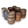 q2 Set di 9 Botti da Birra Antiche - Fascino Rustico e Versatilità