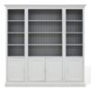 Libreria a 3 Moduli Laccata – Design Bicolore, Ripiani Regolabili