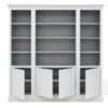 Libreria a 3 Moduli Laccata – Design Bicolore, Ripiani Regolabili