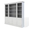 Libreria a 3 Moduli Laccata – Design Bicolore, Ripiani Regolabili