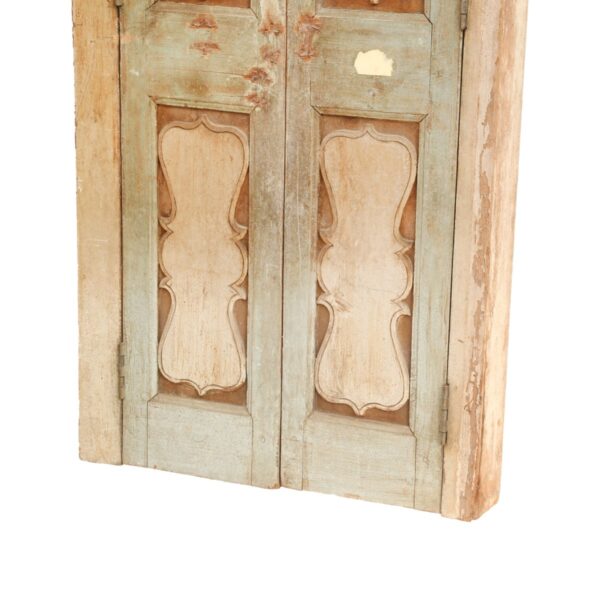 f4 Porta Antica in Teak Decorata - Un Elemento Unico per la Casa