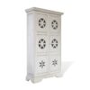 f1 Armadio/Dispensa "Fiore" Laccato Bianco Anticato