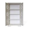 f4 Armadio/Dispensa "Fiore" Laccato Bianco Anticato