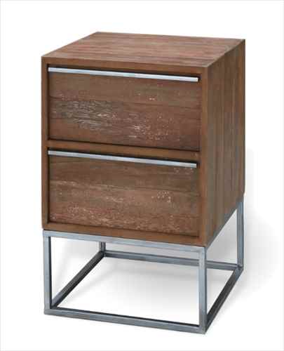 Comodino 2 Cassetti Teak